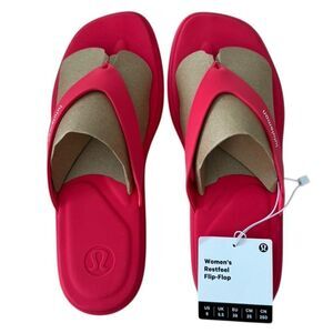 Lululemon Womens Restfeel Flip-Flop Red Glow / Red Glow / White 8